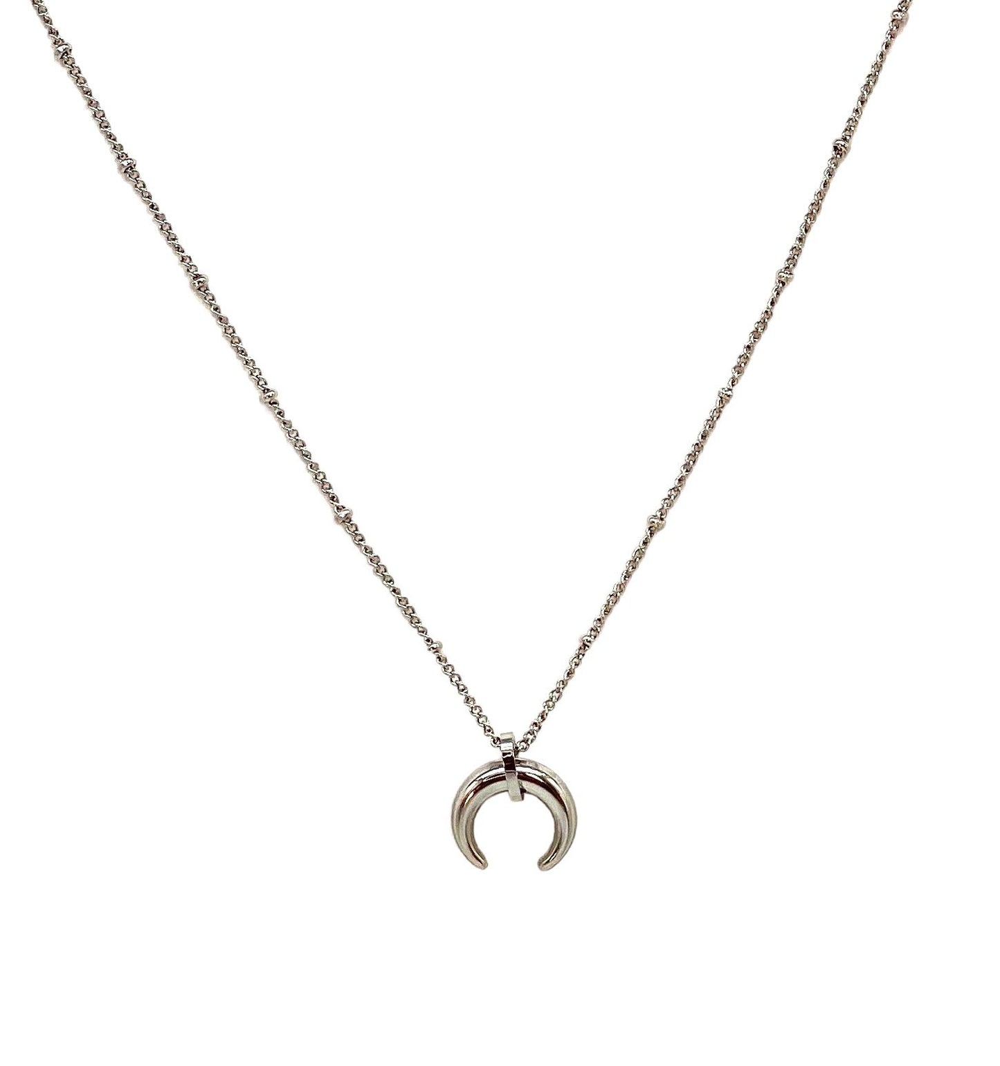 collar acero inoxidable para mujer con forma de luna