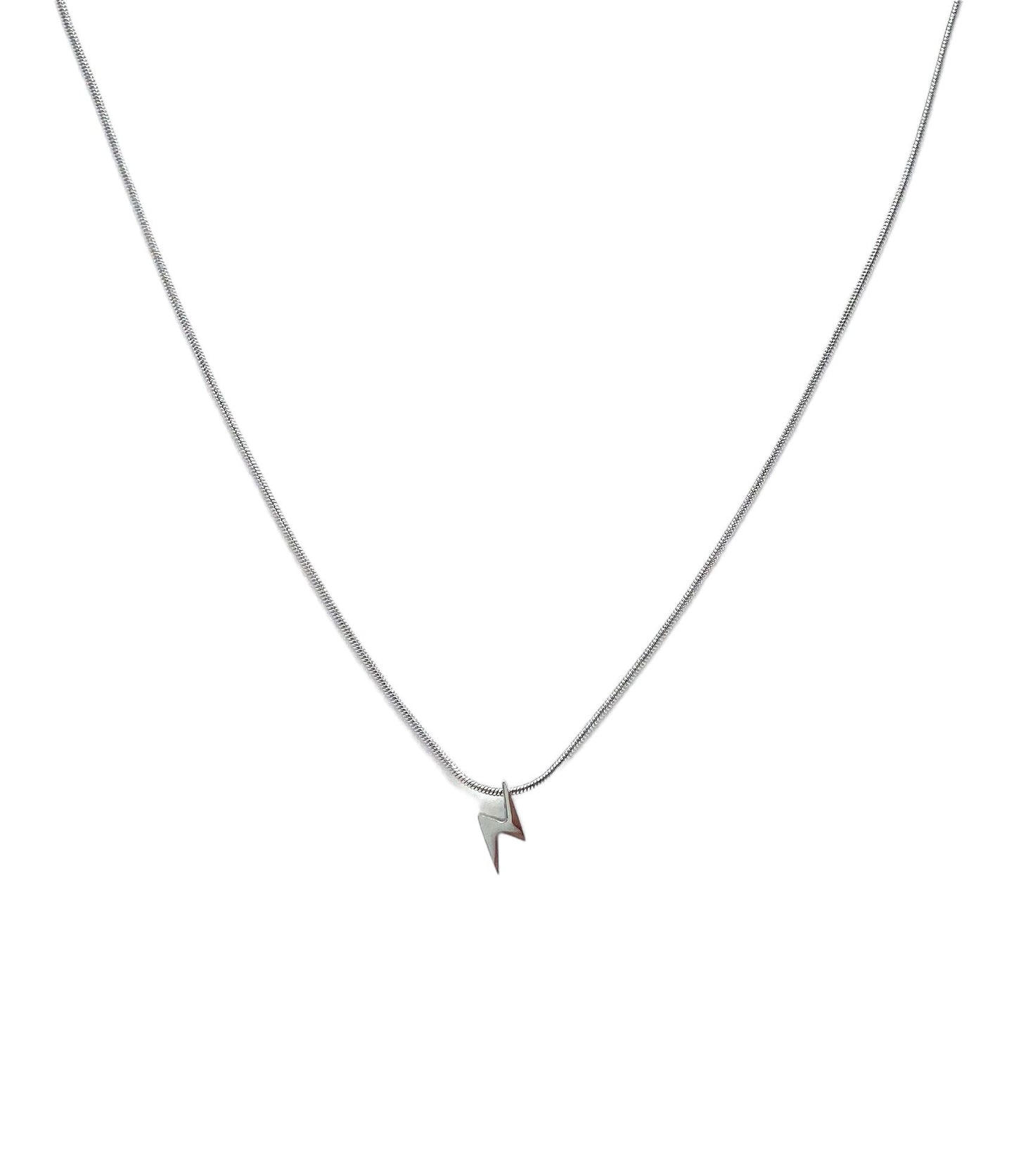 collar acero inoxidable mujer con forma de Rayo