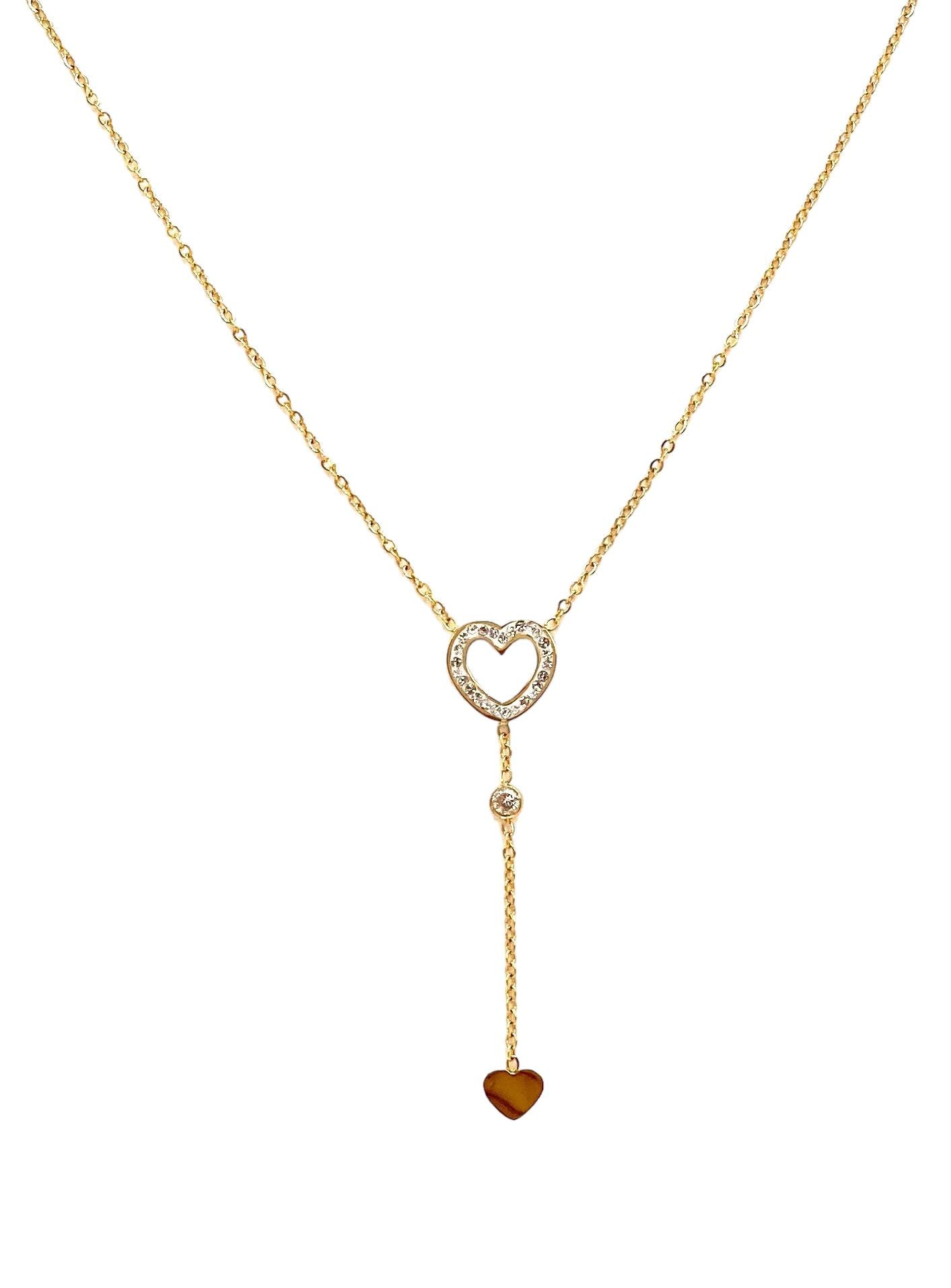 collar acero inoxidable para mujer con forma de corazón