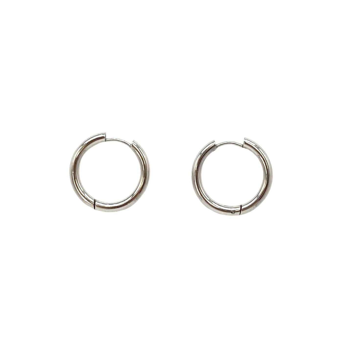pendientes de aro acero inoxidable para mujer con forma de anillo