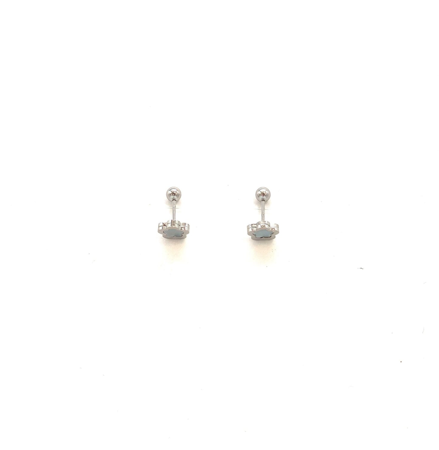 pendientes acero inoxidable para mujer con forma de flor