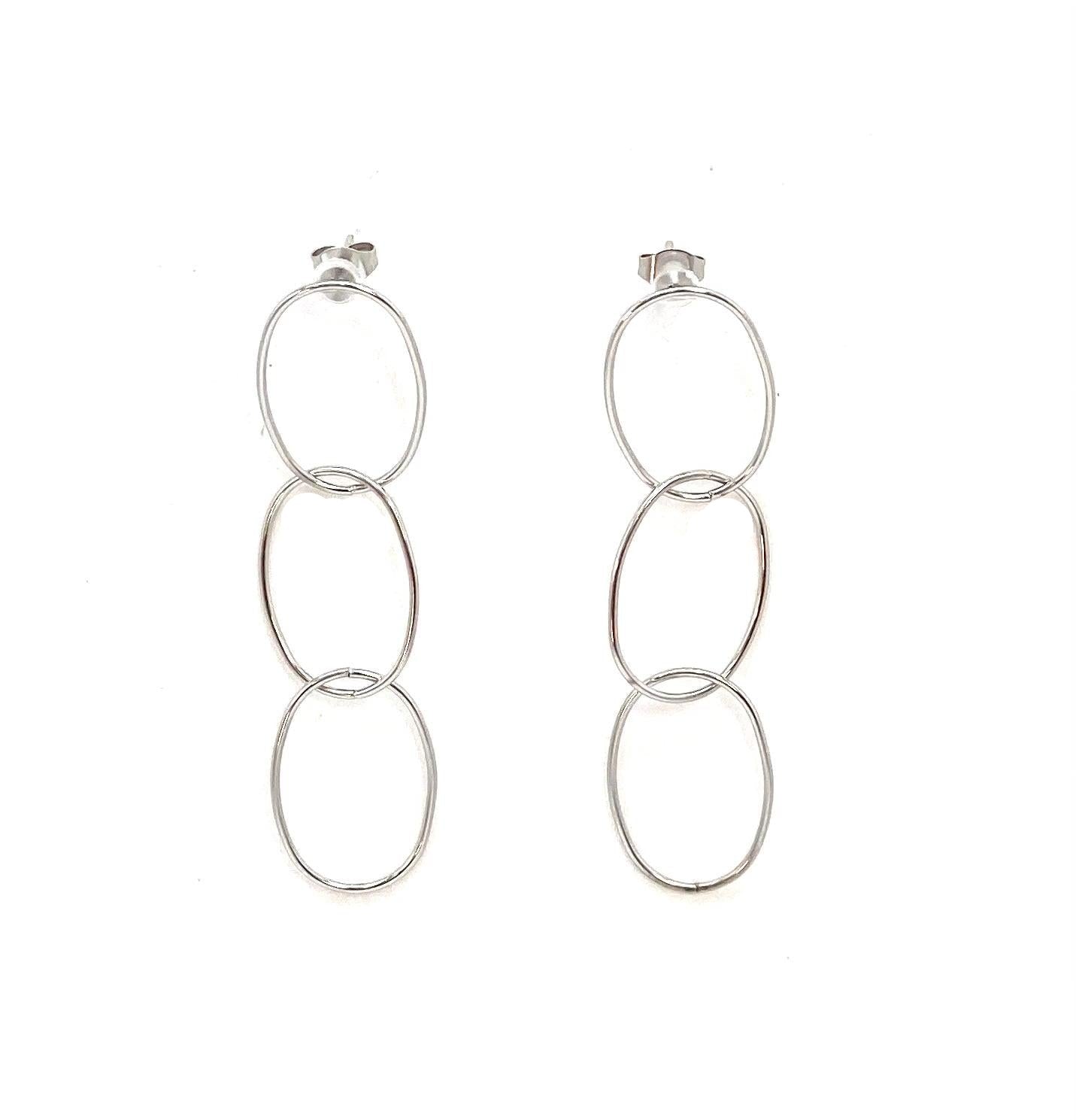 pendientes acero inoxidable para mujer con forma de circulos