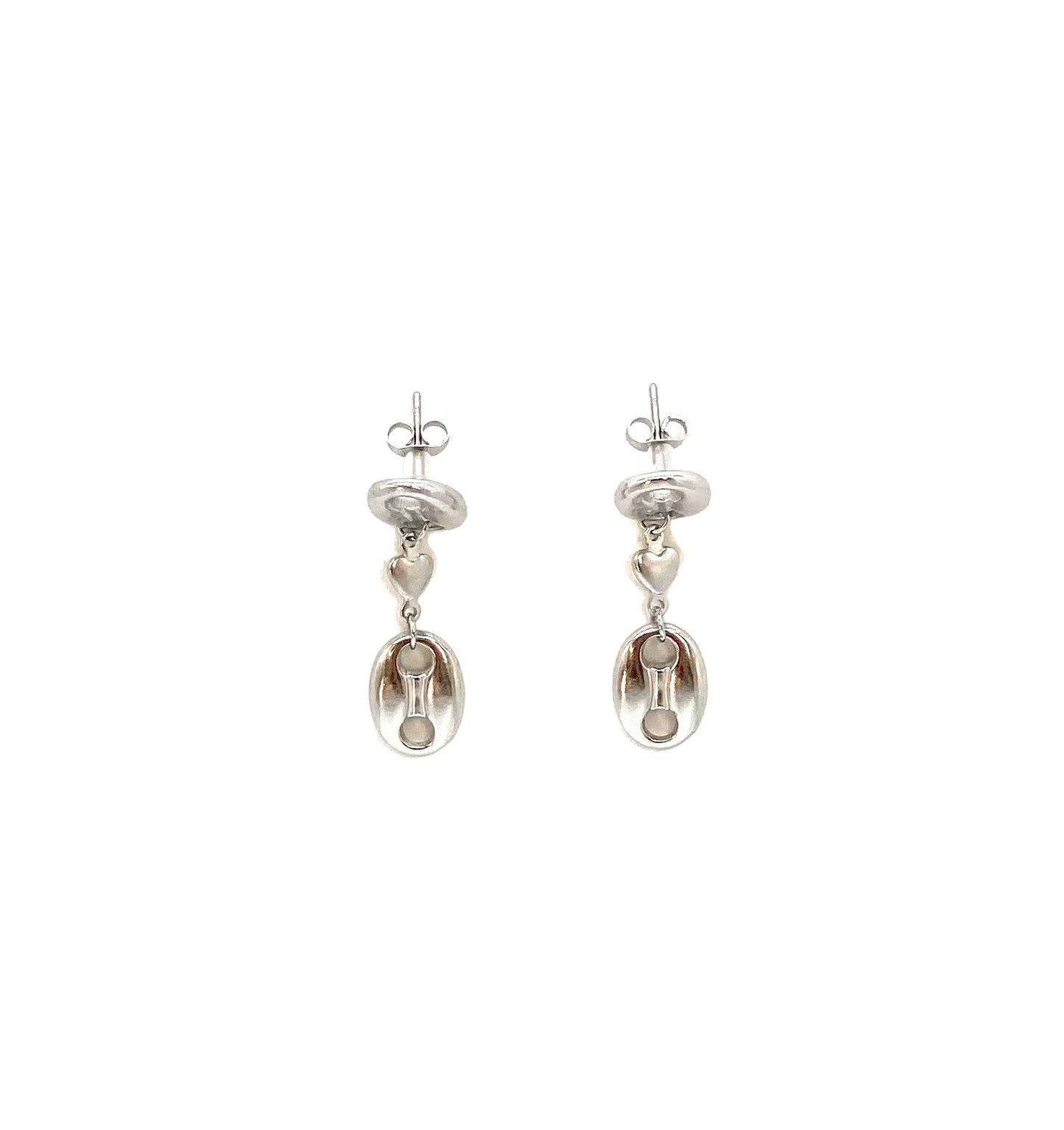 pendientes acero inoxidable para mujer con forma de grano de café de Francia