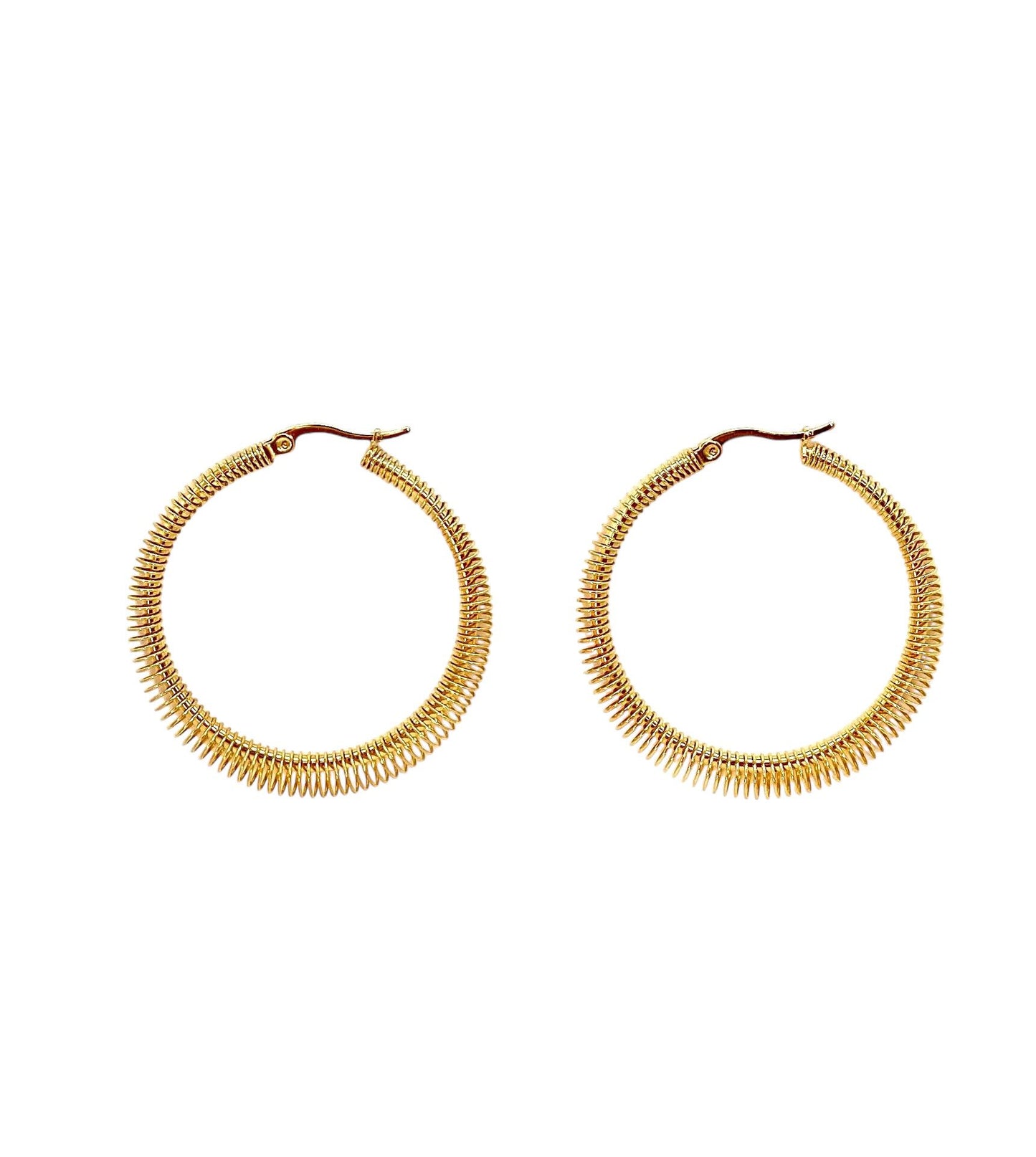 pendientes acero inoxidable para mujer con forma de muelles alambre circulo