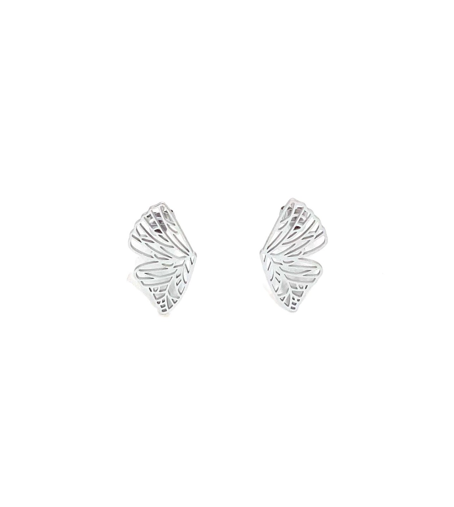 pendientes acero inoxidable para mujer con forma de alas de mariposa