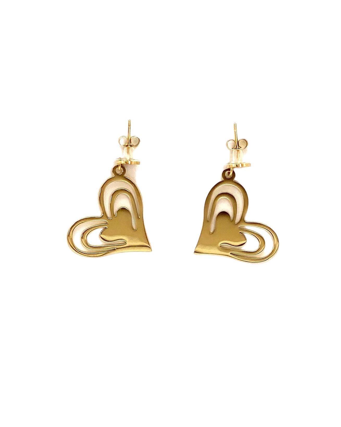 pendientes acero inoxidable para mujer con forma de Corazón