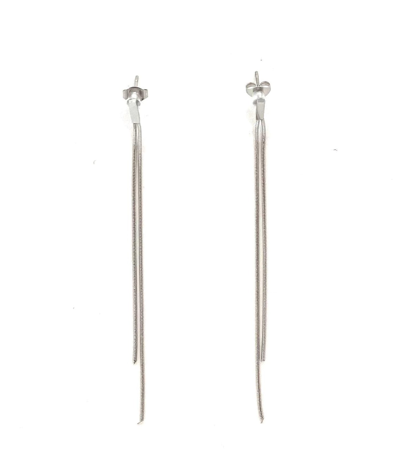 pendientes acero inoxidable para mujer con forma de cadena