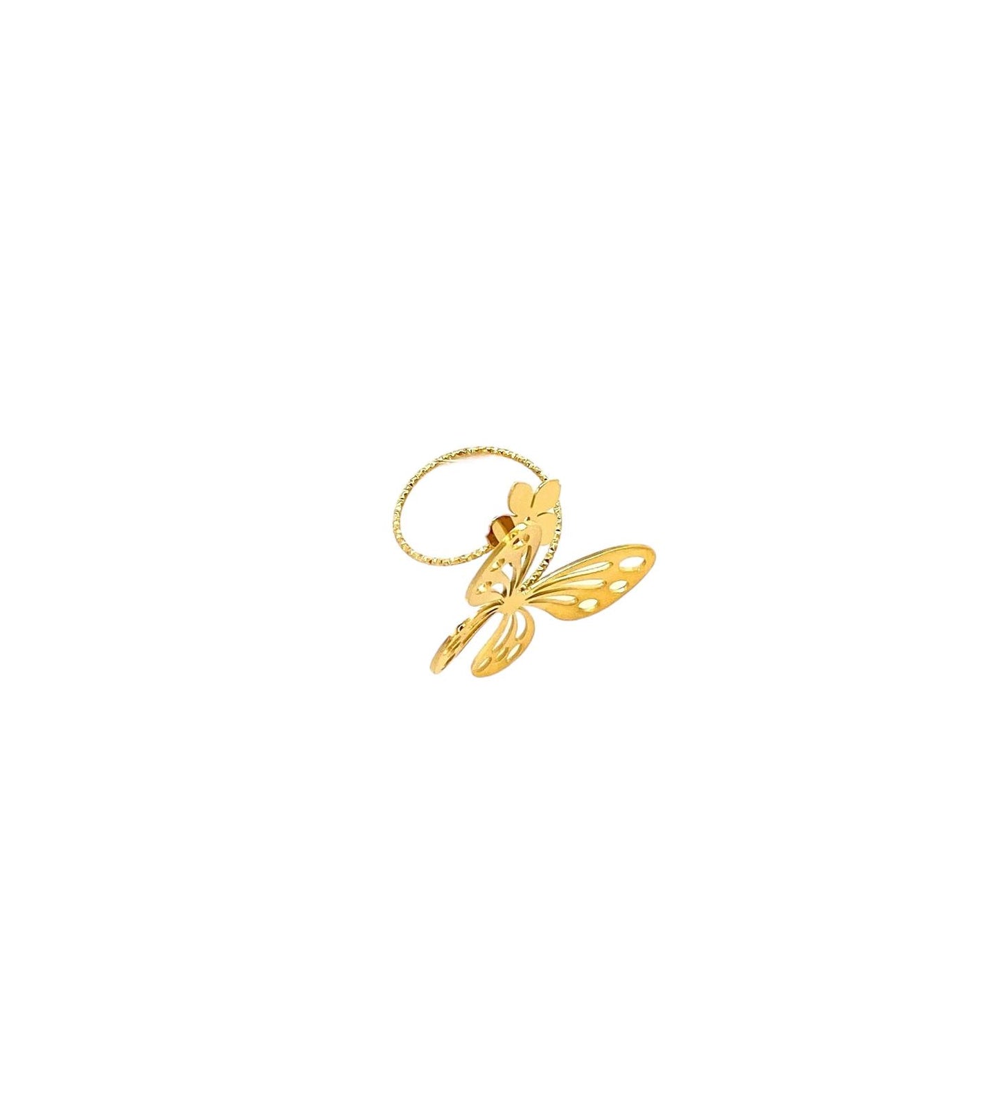 Anillo acero inoxidable para mujer con forma de mariposa
