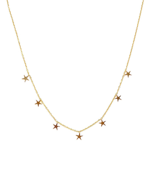 collar acero inoxidable para mujer con forma de estrella de mar