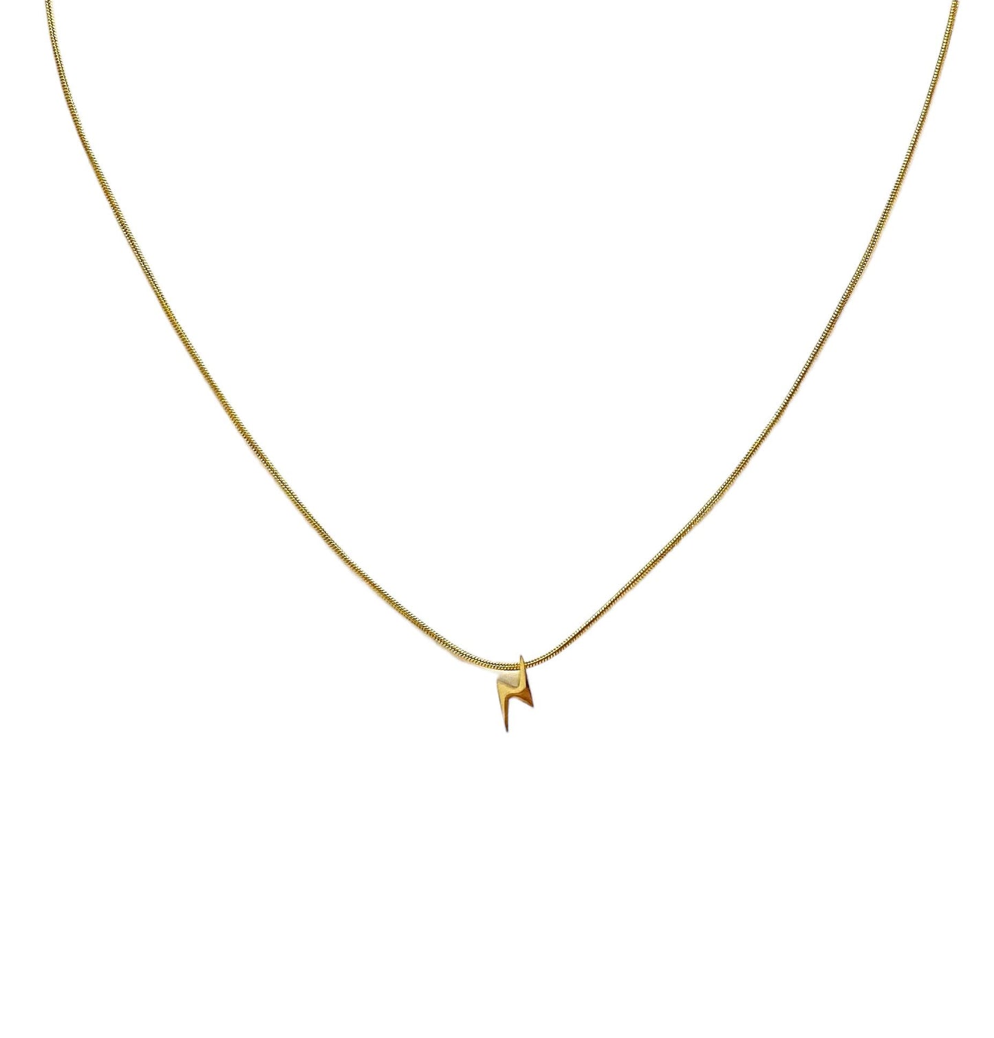 collar acero inoxidable mujer con forma de Rayo