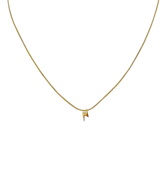 collar acero inoxidable mujer con forma de Rayo