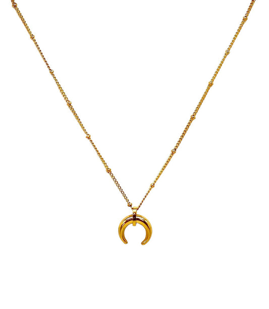 collar acero inoxidable para mujer con forma de luna