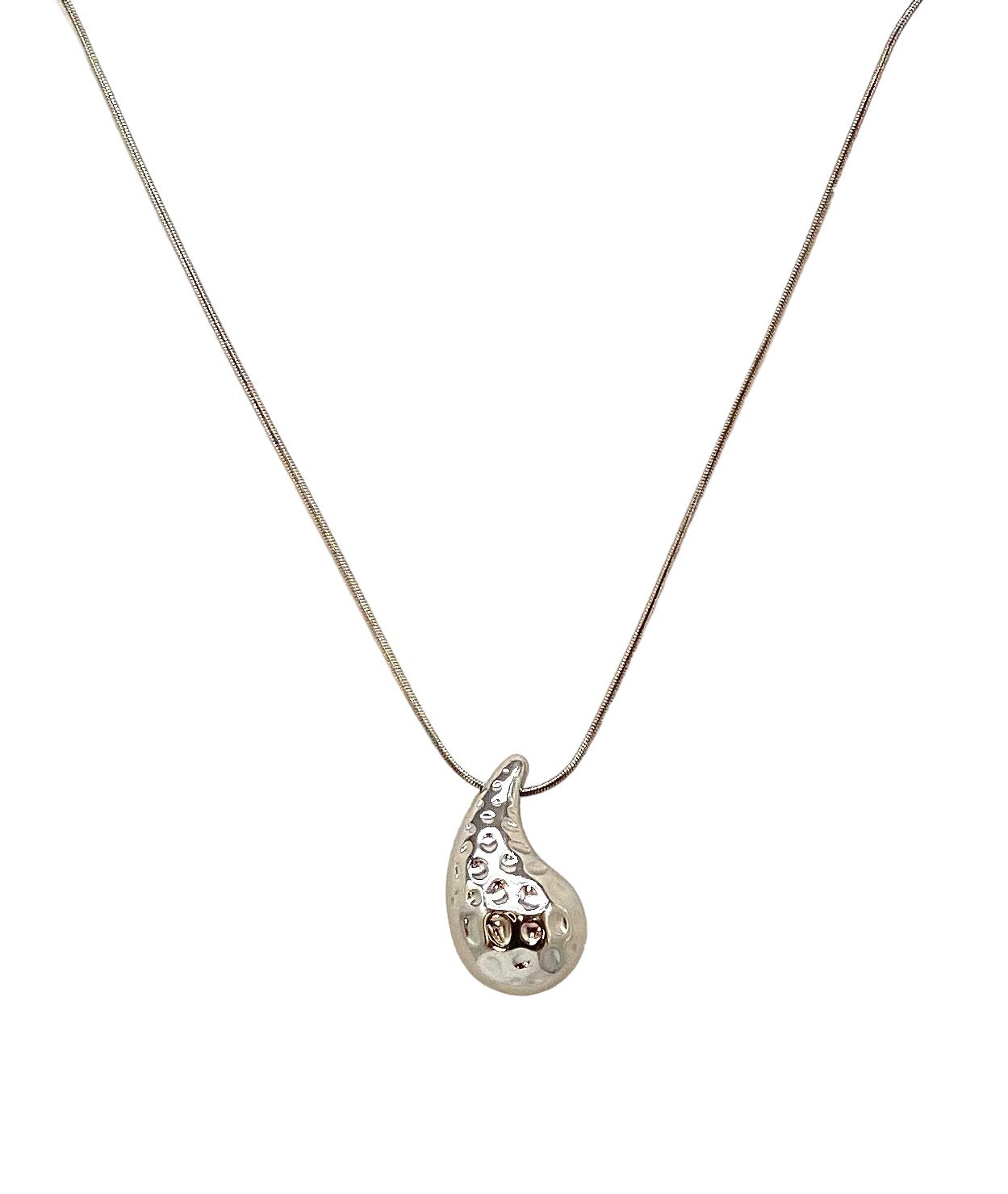 collar acero inoxidable para mujer con forma de gota de agua