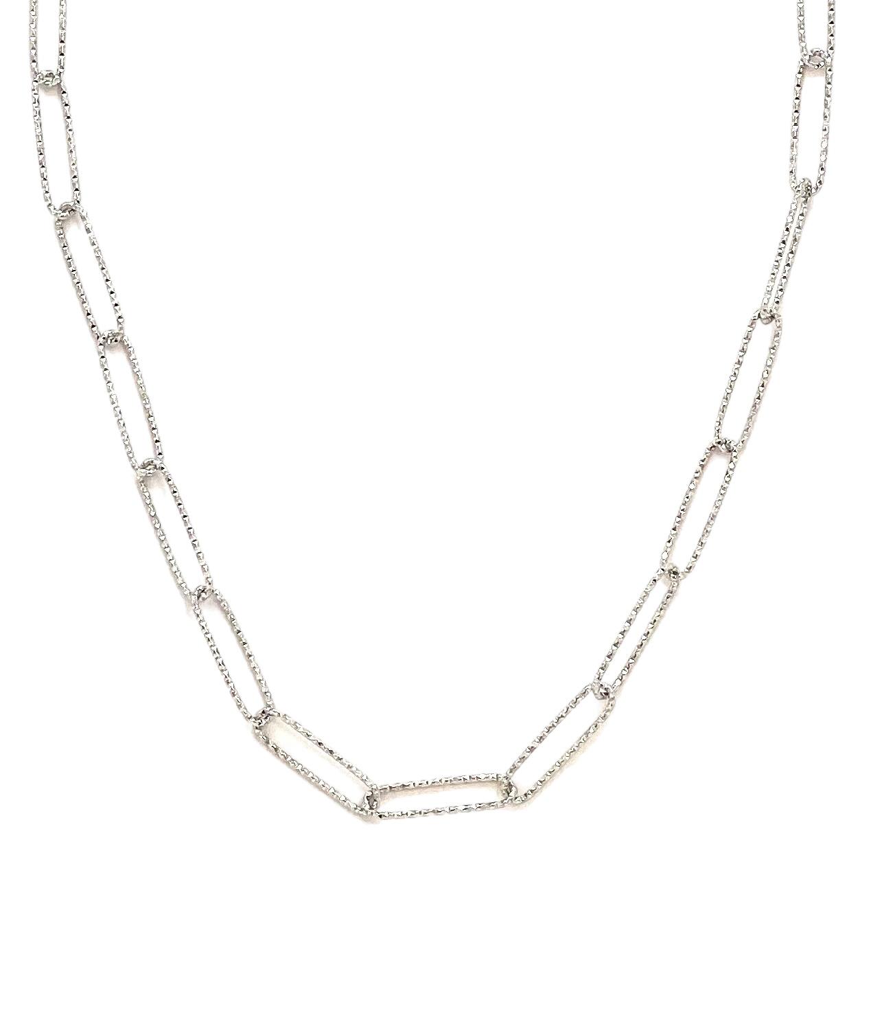 collar acero inoxidable para mujer con forma de cadena