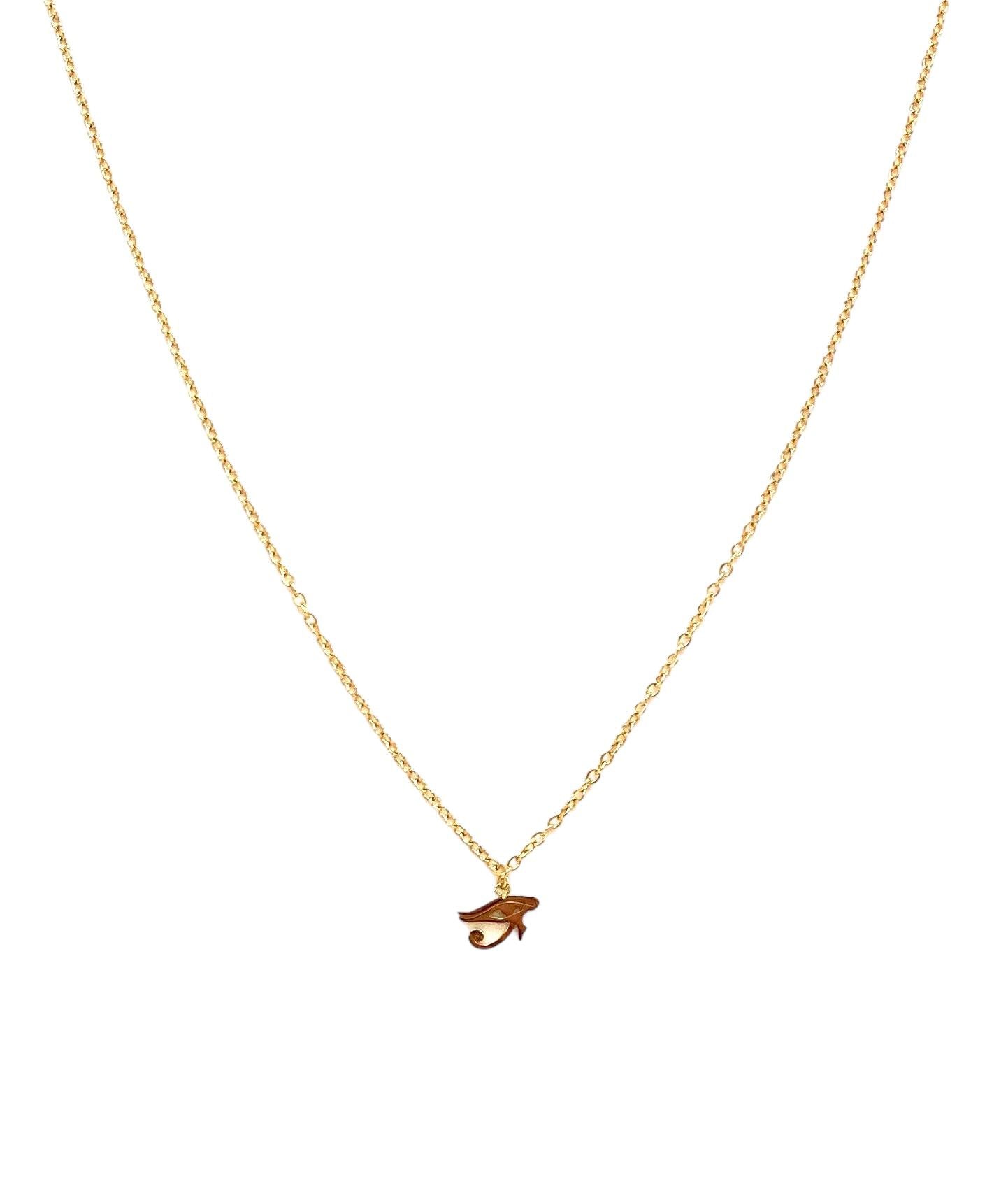 collar acero inoxidable para mujer con forma de ojo de horus