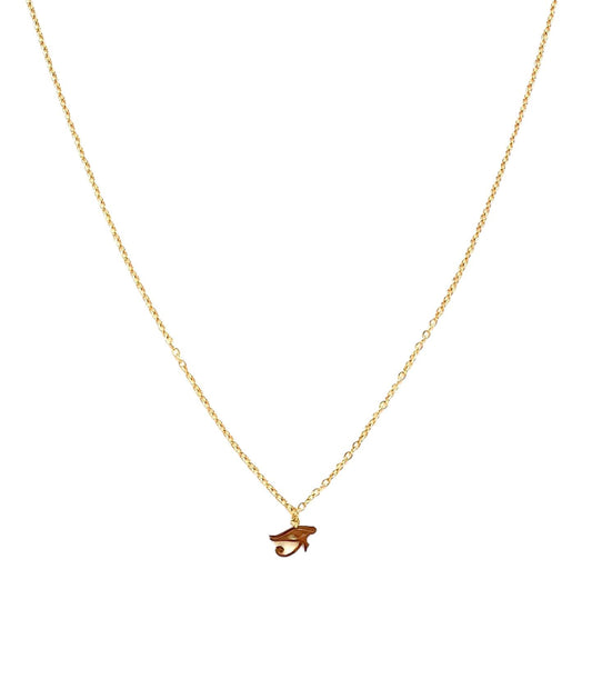 collar acero inoxidable para mujer con forma de ojo de horus