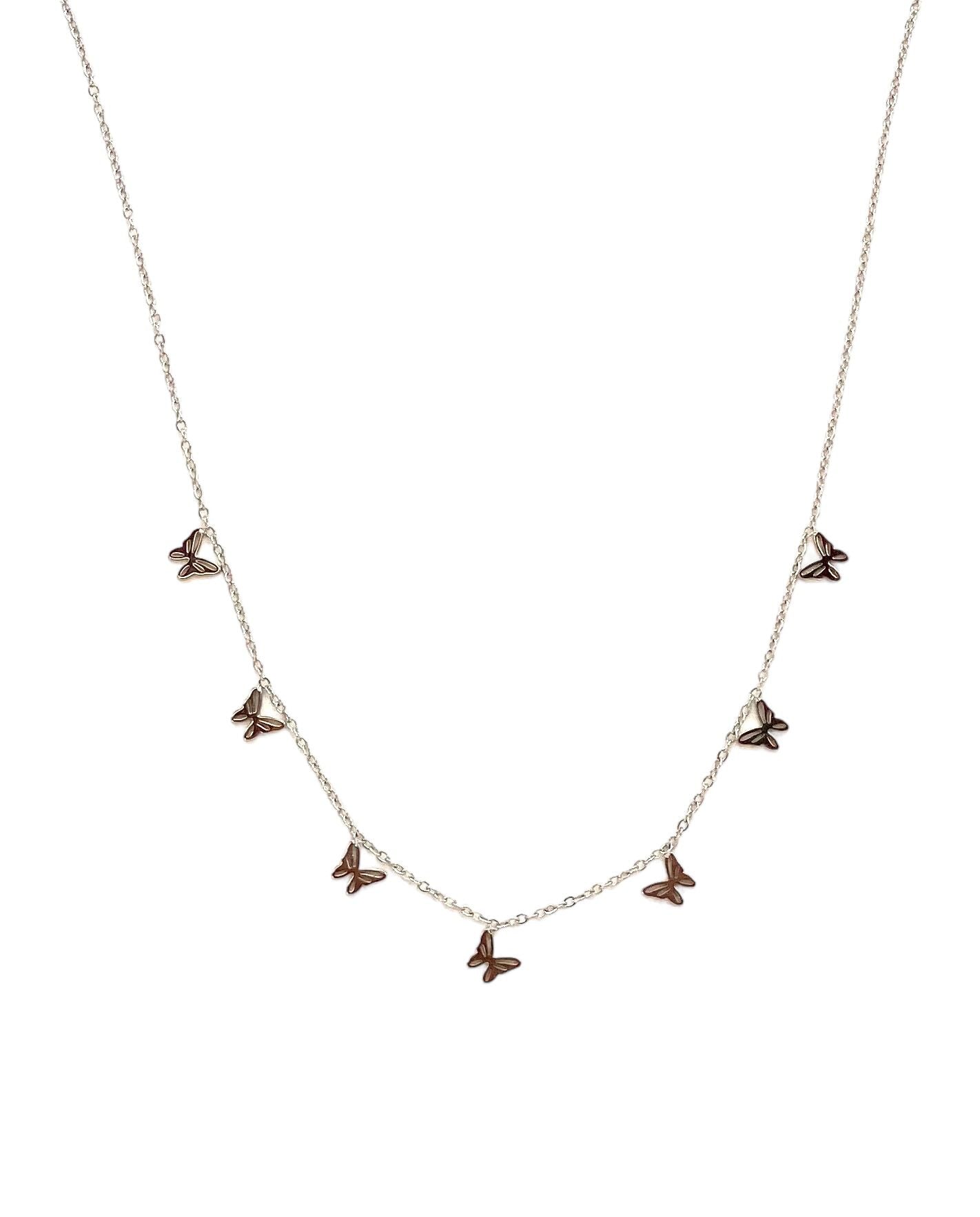 collar acero inoxidable para mujer con forma de mariposa