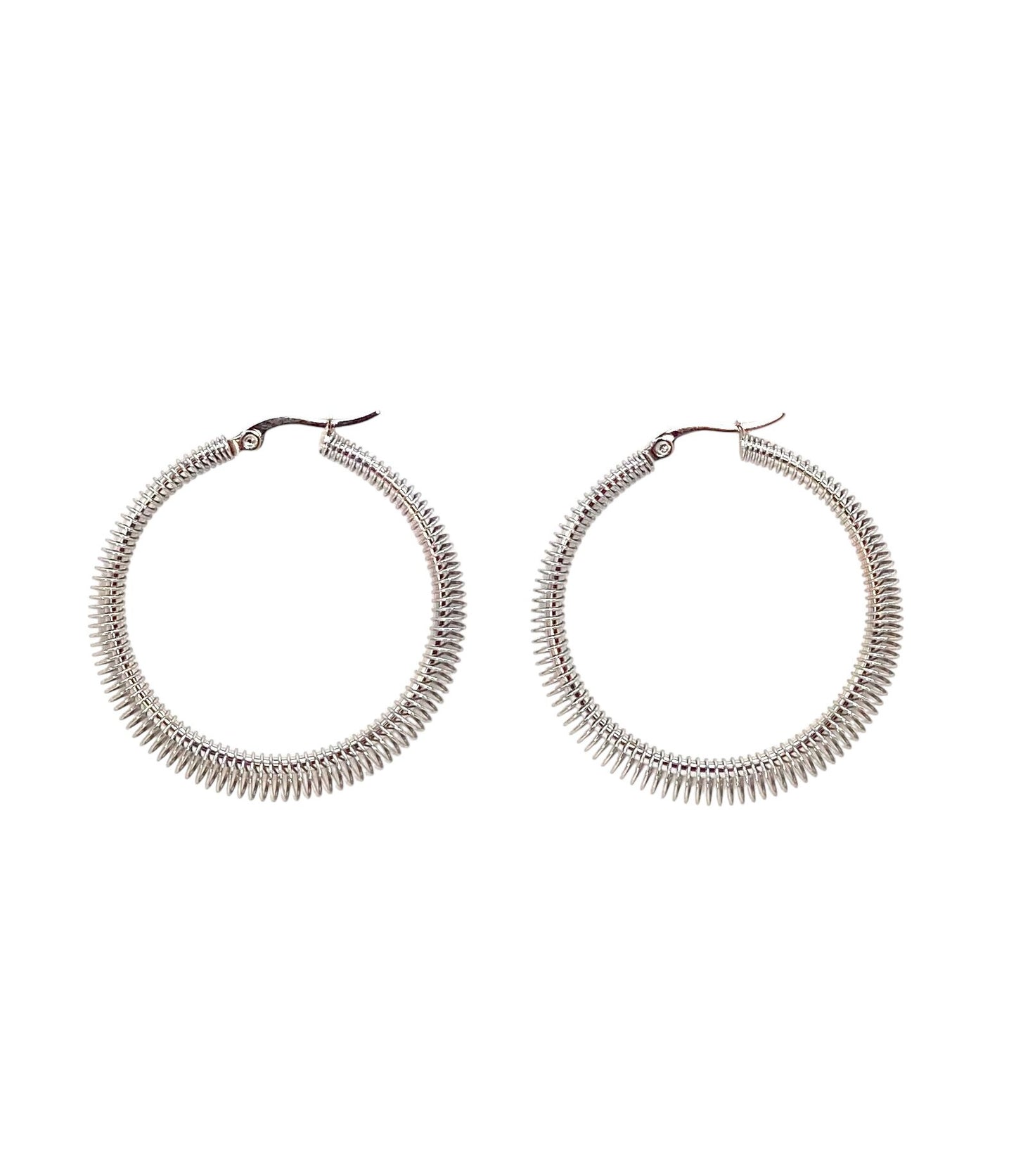 pendientes acero inoxidable para mujer con forma de muelles alambre circulo