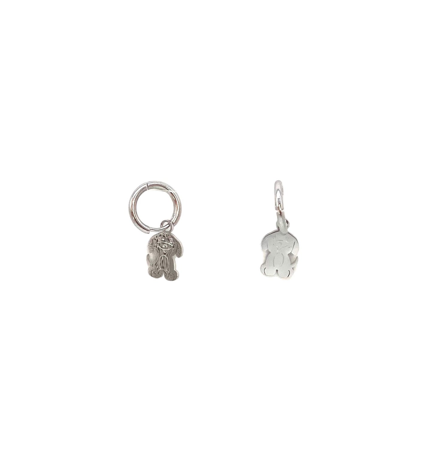 pendientes acero inoxidable para mujer con forma de perro