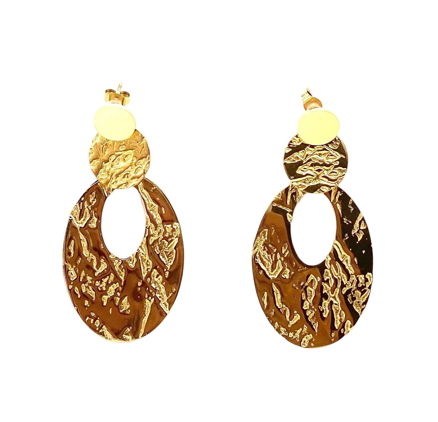 pendientes acero inoxidable para mujer con forma de gota de agua