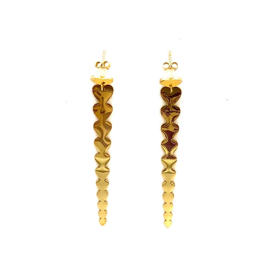 pendientes acero inoxidable para mujer con forma de corazones