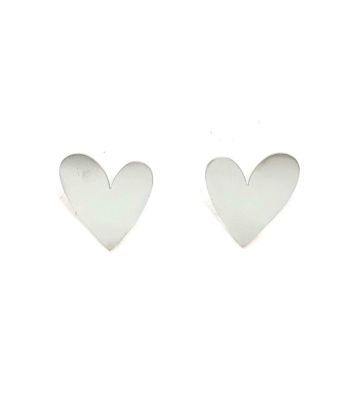 pendientes acero inoxidable para mujer con forma de corazón