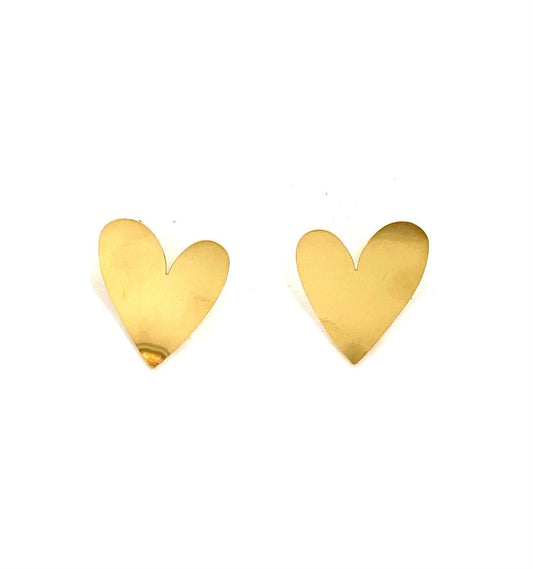 pendientes acero inoxidable para mujer con forma de corazón