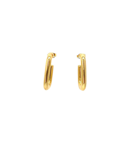pendientes acero inoxidable para mujer con forma de G
