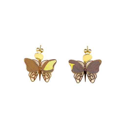 pendientes acero inoxidable para mujer con forma de mariposa