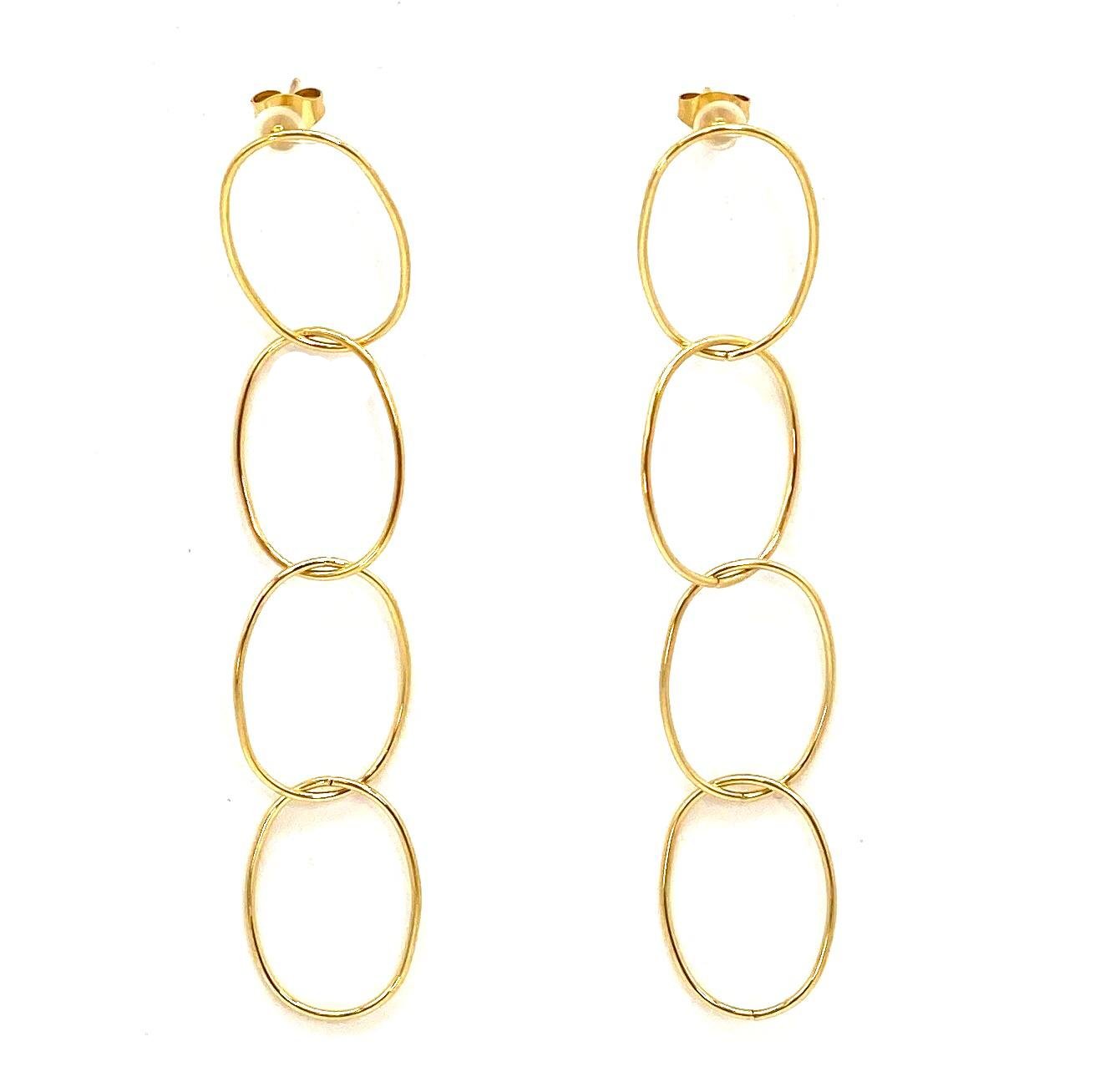 pendientes acero inoxidable para mujer con forma de circulos