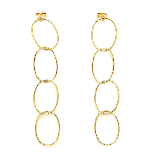 pendientes acero inoxidable para mujer con forma de circulos