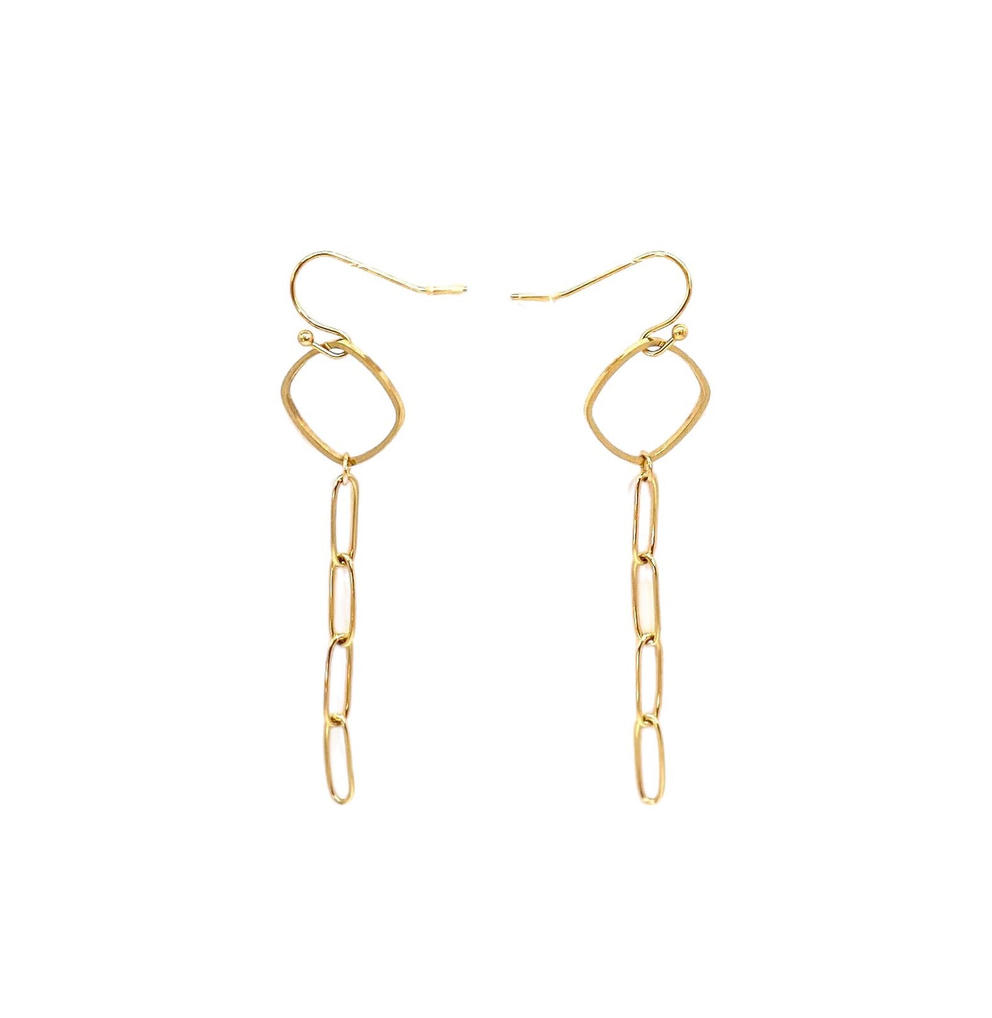 pendientes acero inoxidable para mujer con forma de cadena