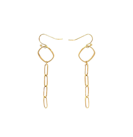 pendientes acero inoxidable para mujer con forma de cadena