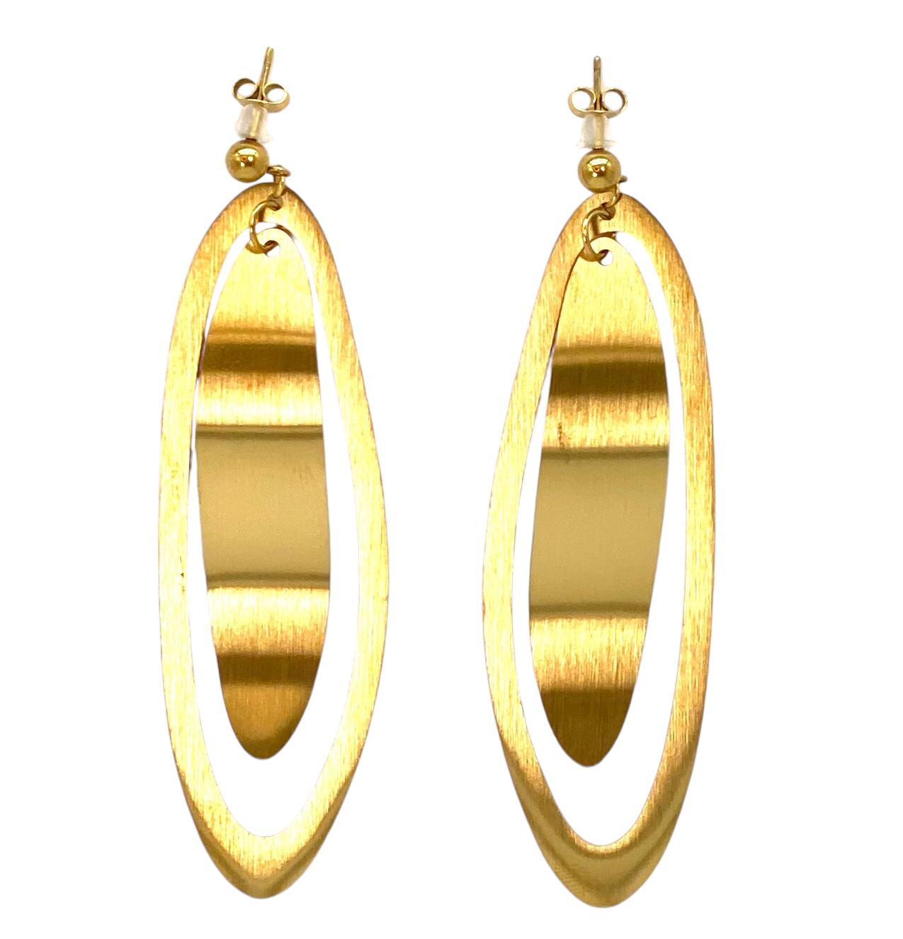 pendientes acero inoxidable para mujer con forma de lagrima