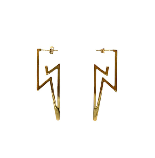 pendientes acero inoxidable para mujer con forma de rayo