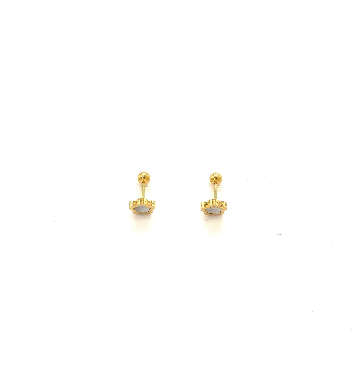 pendientes acero inoxidable para mujer con forma de flor
