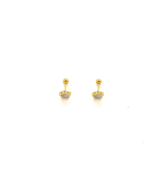 pendientes acero inoxidable para mujer con forma de flor