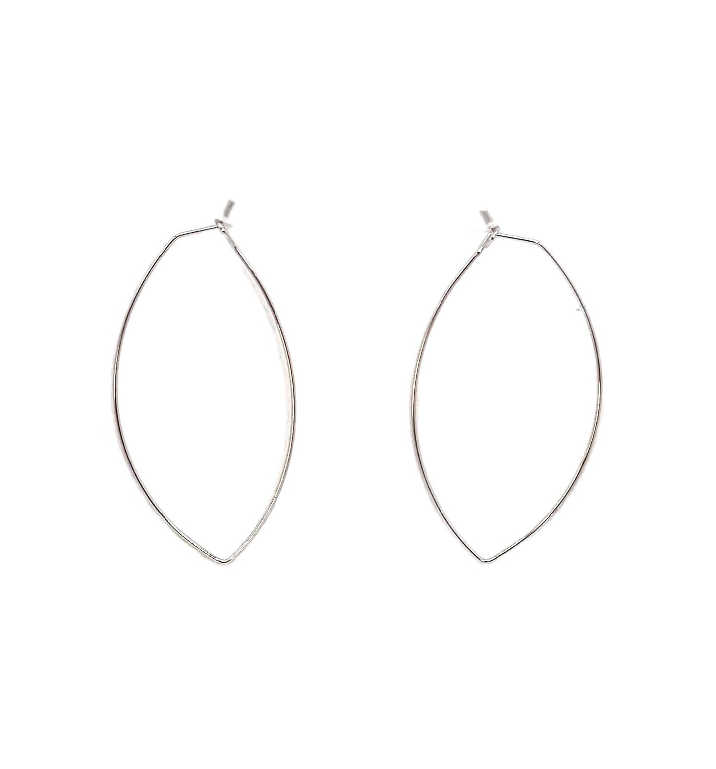 pendientes acero inoxidable para mujer con forma de hoja