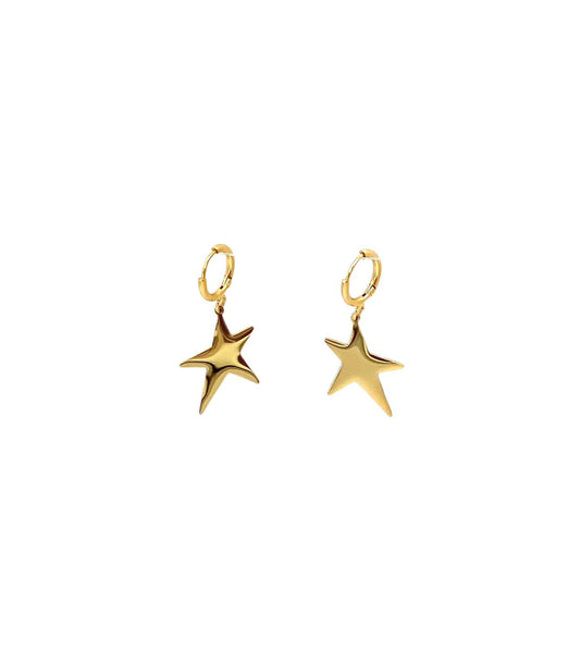 pendientes acero inoxidable para mujer con forma de estrella