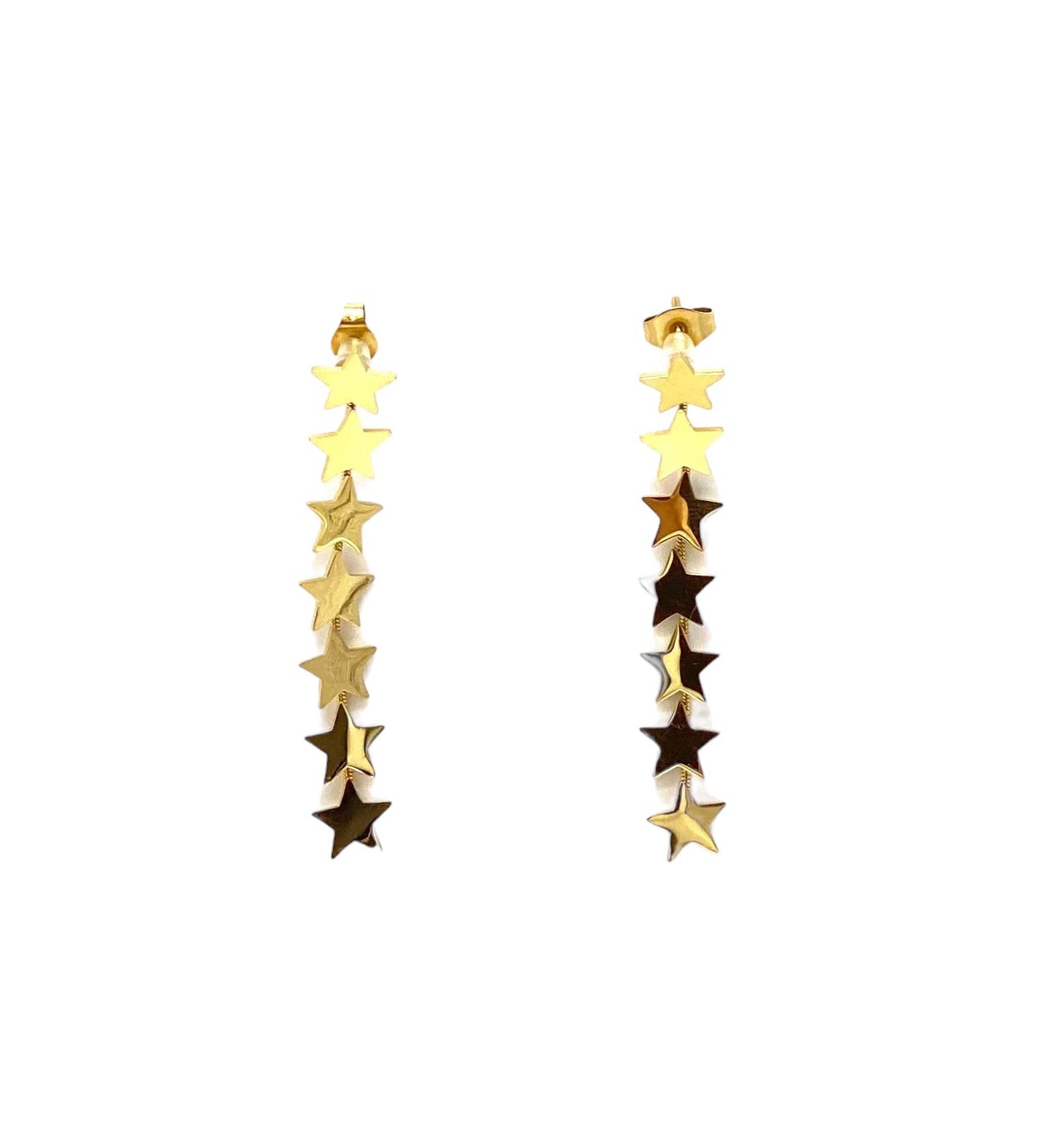 pendientes acero inoxidable para mujer con forma de Estrellas