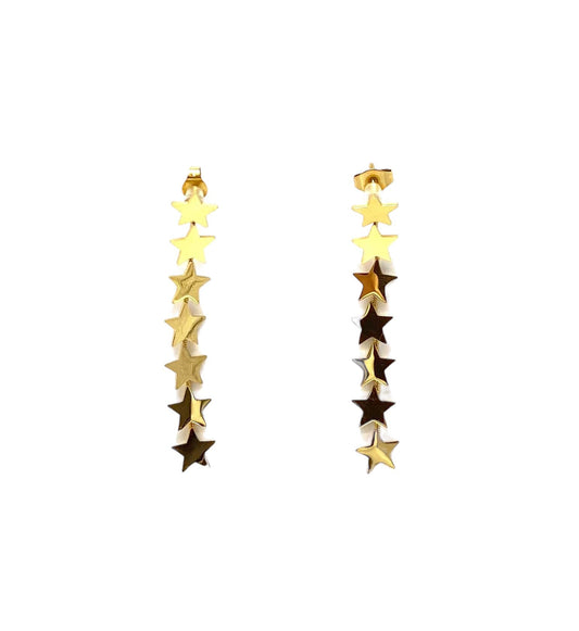 pendientes acero inoxidable para mujer con forma de Estrellas