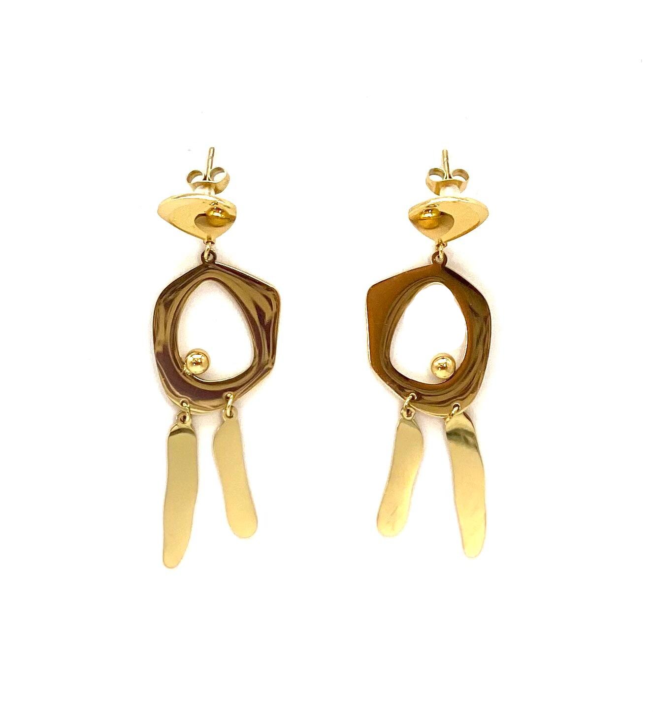 pendientes acero inoxidable para mujer con forma de Medio Ariete