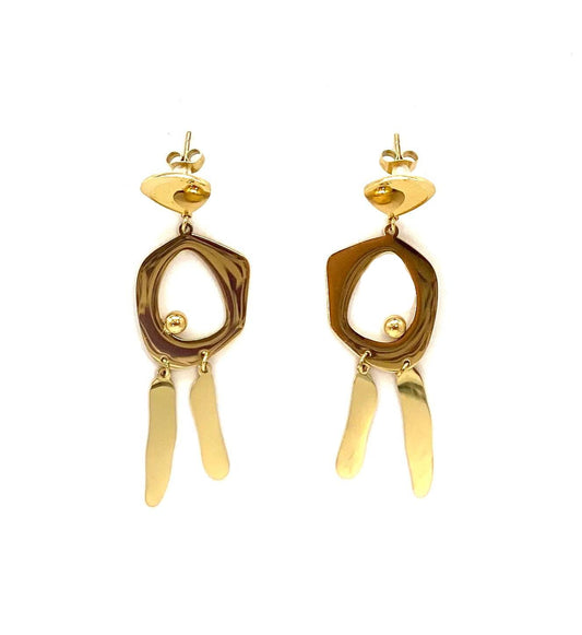 pendientes acero inoxidable para mujer con forma de Medio Ariete