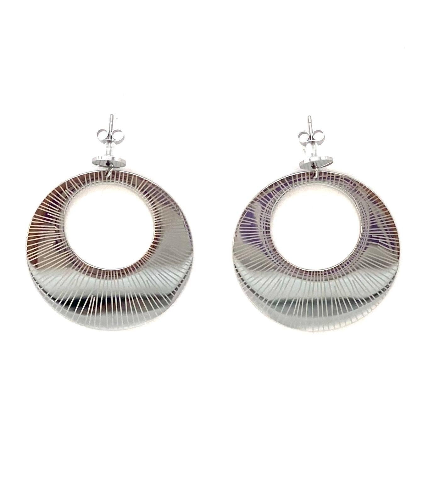 pendientes acero inoxidable para mujer con forma de Geometría Redonda