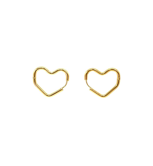 pendientes acero inoxidable para mujer con forma de corazón