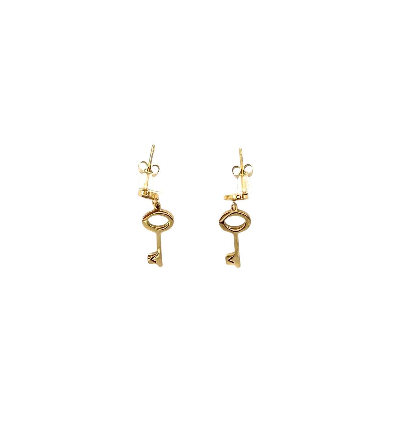 pendientes acero inoxidable para mujer con forma de llave