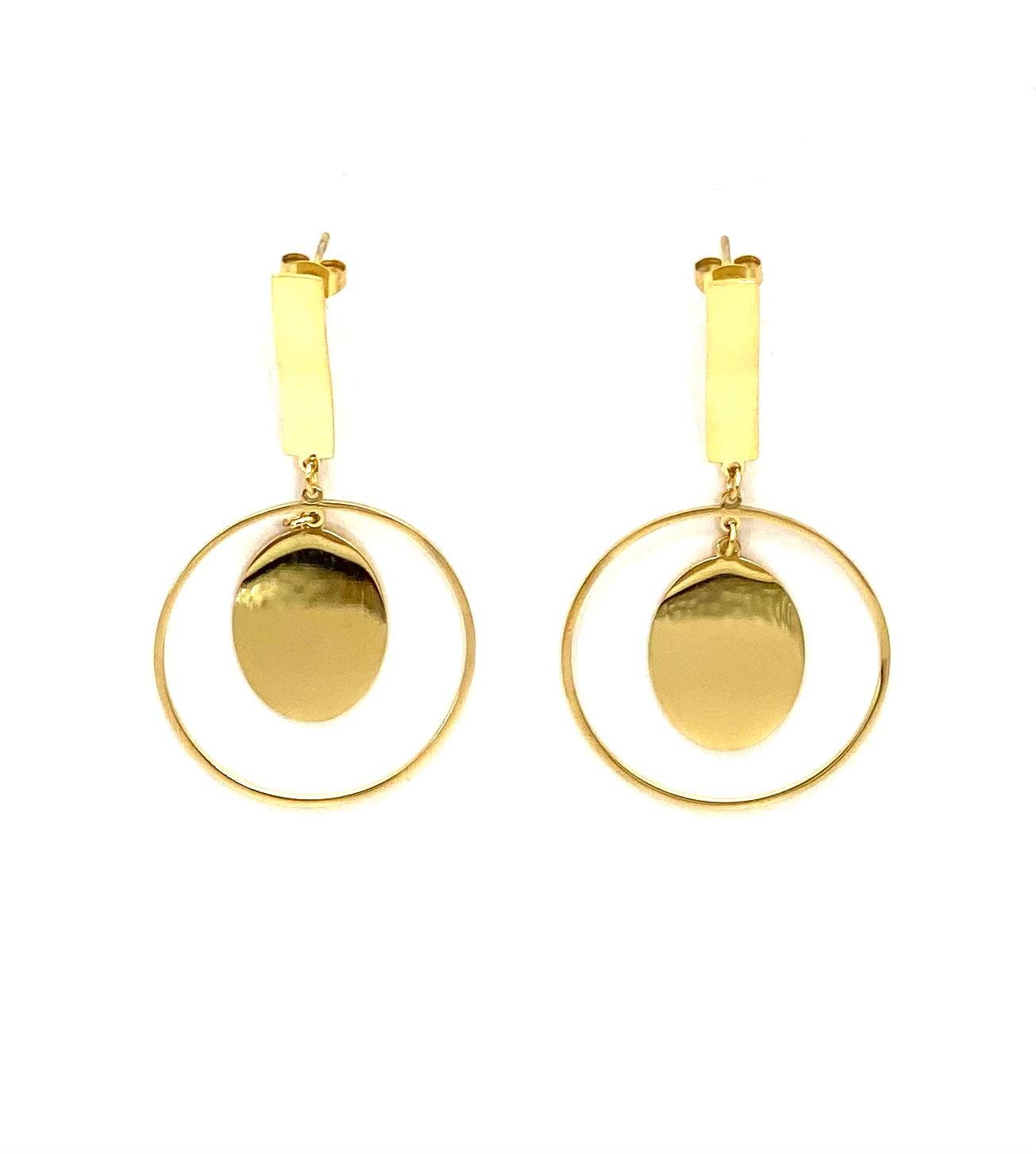 pendientes acero inoxidable para mujer con forma de circulos
