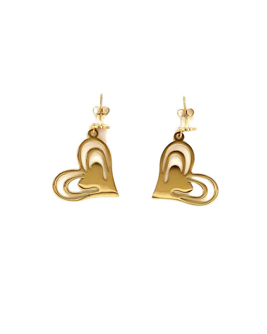 pendientes acero inoxidable para mujer con forma de Corazón