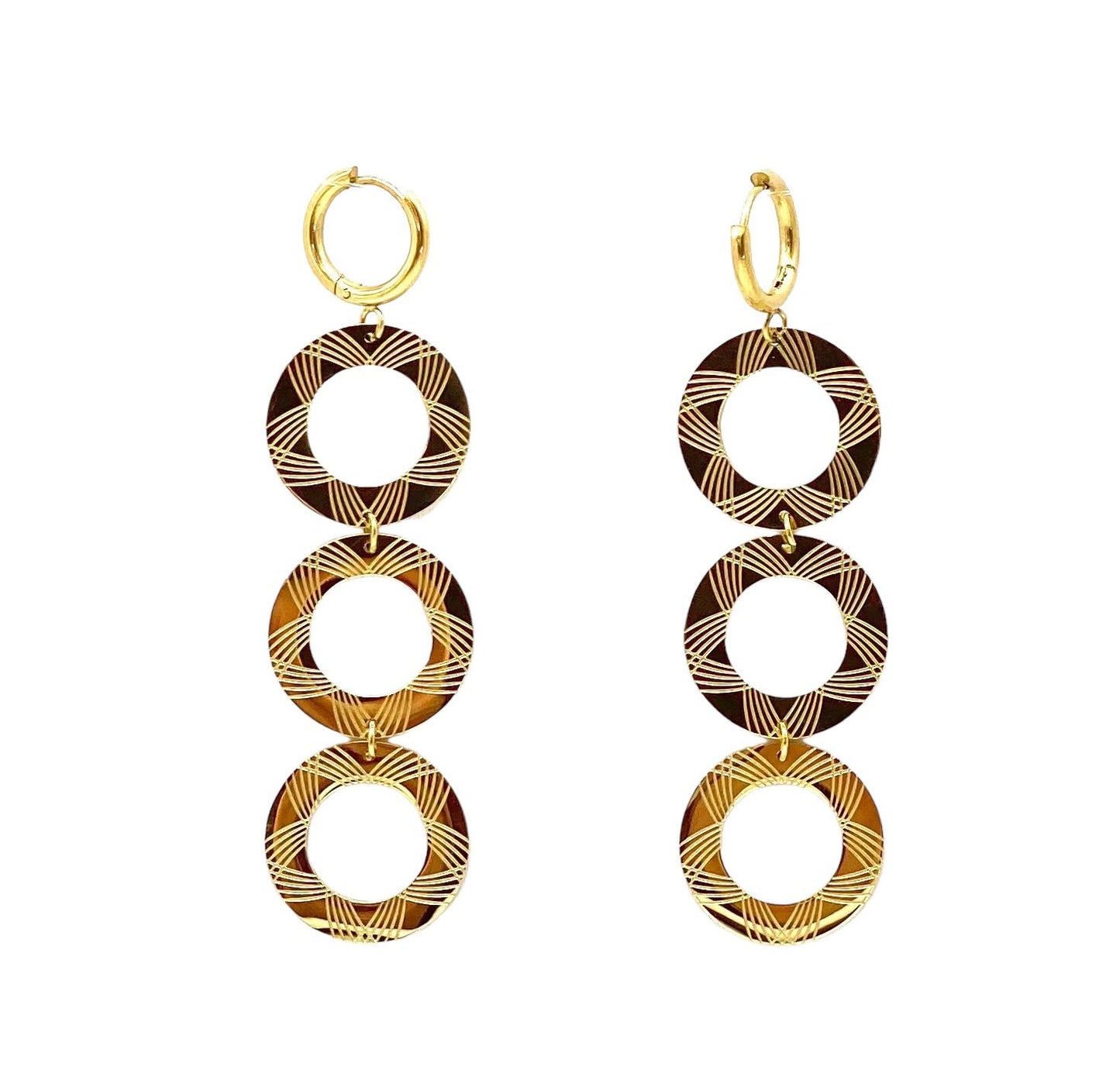 pendientes acero inoxidable para mujer con forma Redonda y brillante