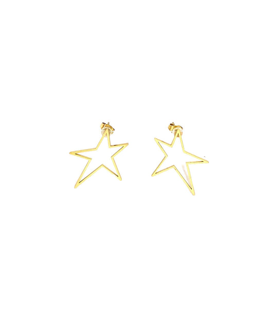 pendientes acero inoxidable para mujer con forma de estrella